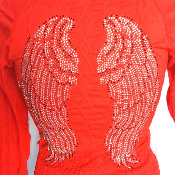 Tops - Angel Wings Red Hoodie One Size